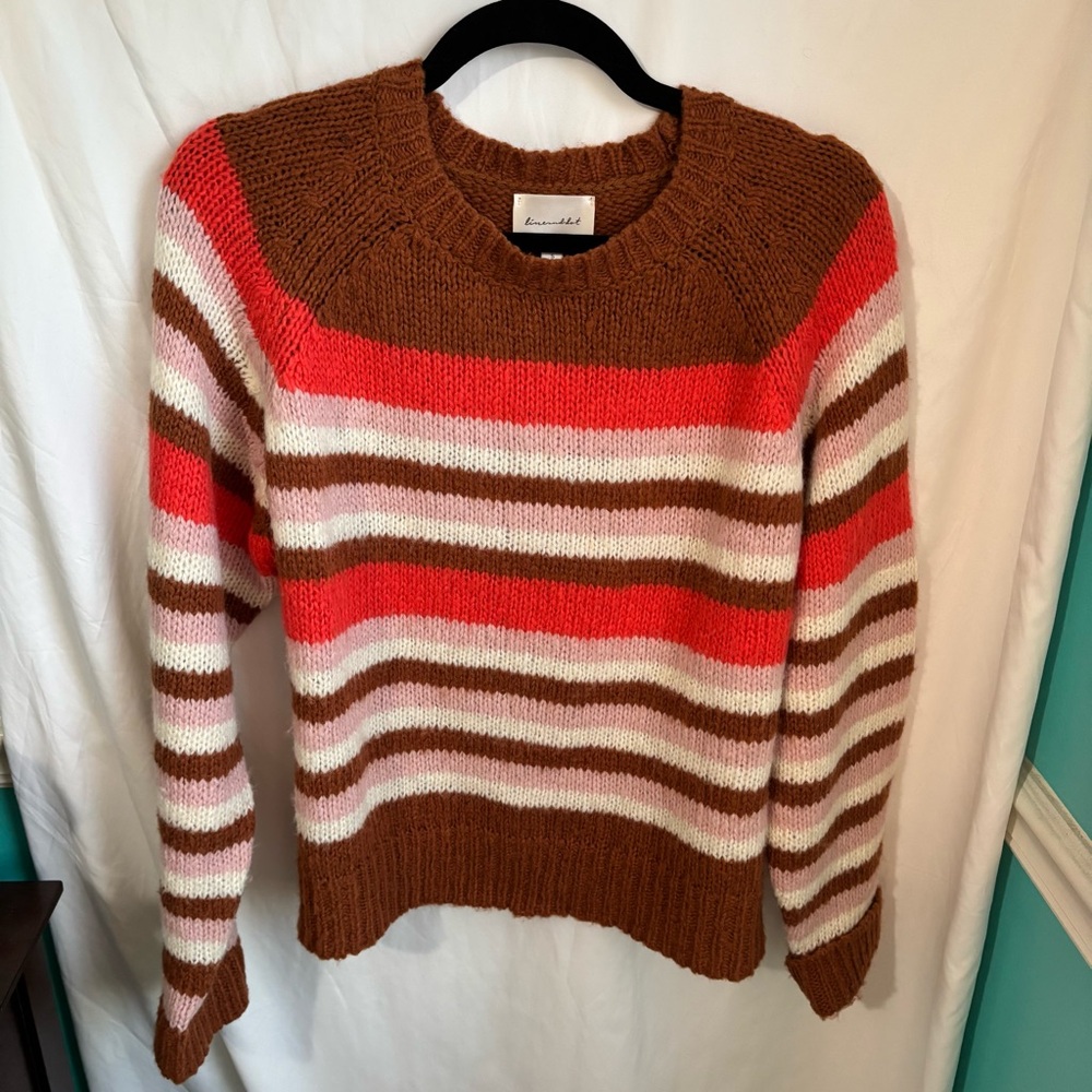 line & dot striped sweater